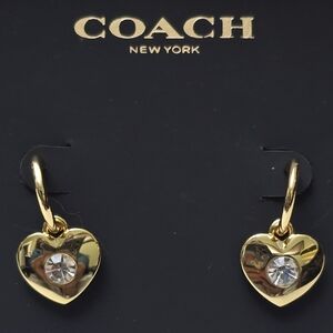 Coach Heart Huggie Earrings